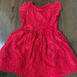 6T Beautiful Red Lace Dress
